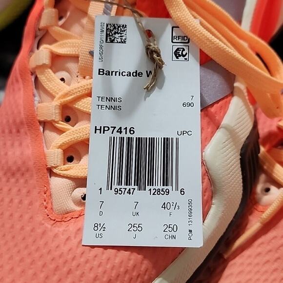 Adidas Barricade Tennis Shoes Women's Sports Racquet Racket Shoes NWT HP7416 8.5 - Picture 15 of 16